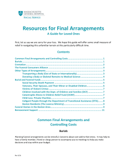 Resources for Final Arrangements