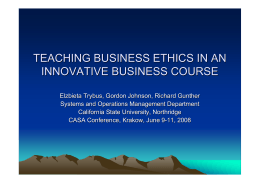 Elzbieta Trybus - TEACHING BUSINESS ETHICS IN AN