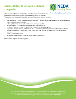 PDF Sample Letters To Use With Insurance Companies