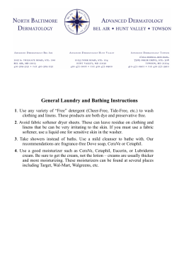 General Laundry and Bathing Instructions Web