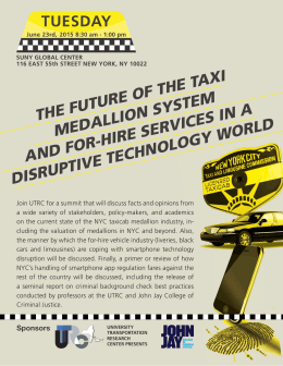the future of the taxi medallion system and for