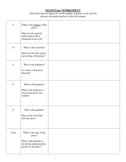 SOAPSTone WORKSHEET - The Monticello Classroom!