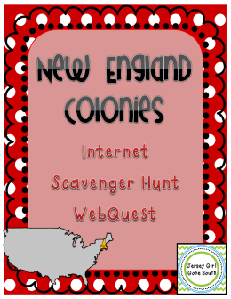 New England Colonies Scavenger Hunt