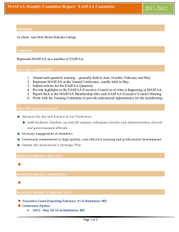 2011-2012 EASFAA Report