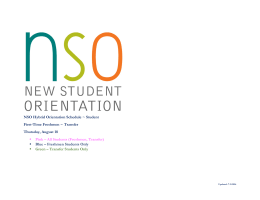 NSO Hybrid Orientation Schedule