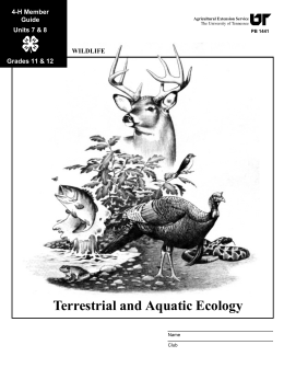 Terrestrial and Aquatic Ecology - Forestry, Wildlife and Fisheries