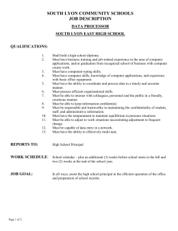 south lyon community schools job description