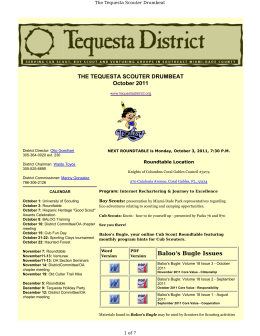 THE TEQUESTA SCOUTER DRUMBEAT October 2011 Baloo`s