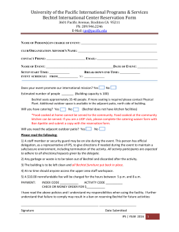 Bechtel International Center Reservation Form