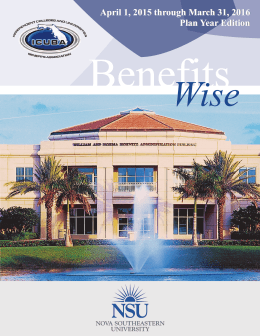 Benefits Wise Brochure - Nova Southeastern University