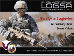 Life Cycle Logistics - Model Based Enterprise
