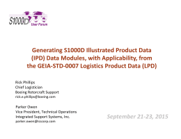 Generating S1000D Illustrated Product Data (IPD) Data Modules