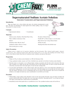 91215 Sodium Acetate Supersaturated Solution