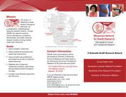 the WiNHR Brochure. - UW Institute for Clinical