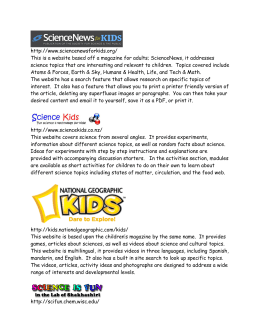 http://www.sciencenewsforkids.org/ This is a website based off a