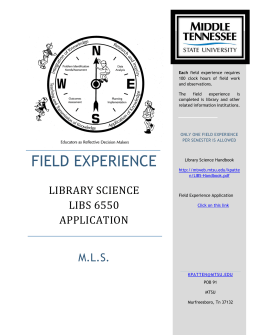 field experience - Middle Tennessee State University