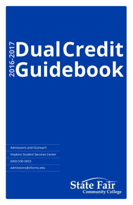 Dual Credit Handbook - State Fair Community College