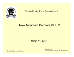 New Mountain Partners IV, LP