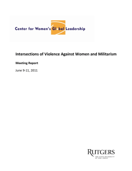 Intersections of Violence Against Women and Militarism Meeting