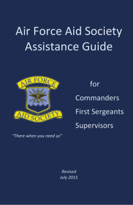 Air Force Aid Society Assistance Guide