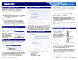 MyPaychex.com - Client Supervisor Version