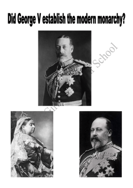 Did George V establish the modern monarchy PDF File