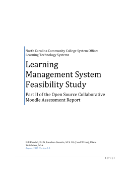 Learning Management System Feasibility Study