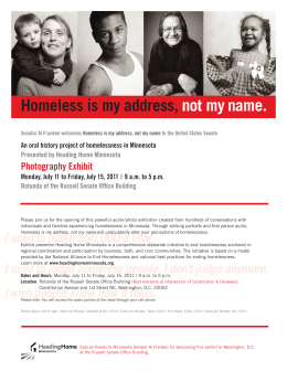 Homeless is my address, not my name.