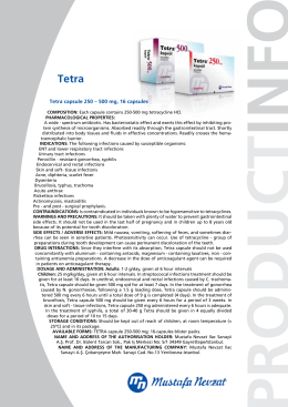 Tetra capsule 250 – 500 mg, 16 capsules