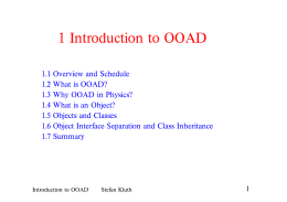 1 Introduction to OOAD