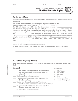 Guided Reading and Review