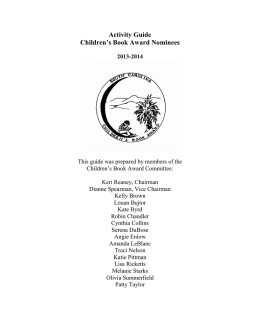 13-14 CBA Activity Guide - South Carolina Association of School