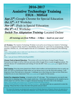 Trainings scheduled at ESU6 in Milford, NE