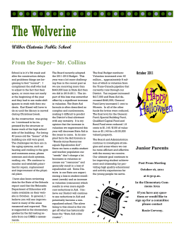 October 2011 Newsletter - Wilber
