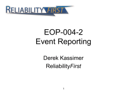EOP-004-2 Event Reporting