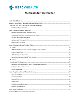 Medical Staff Reference