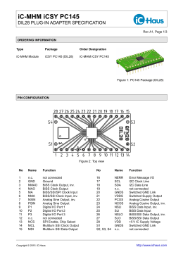 Adapter Specification iC-MHM iCSY PC145 - iC-Haus