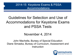 Guidelines for Selection and Use of Accommodations