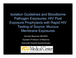 Isolation Guidelines and Bloodborne Pathogen