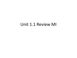 Unit 1.1 Review MI