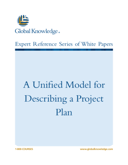 A Unified Model for Describing a Project Plan