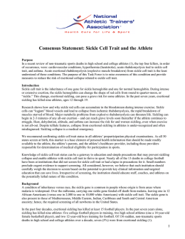 Consensus Statement: Sickle Cell Trait and the Athlete