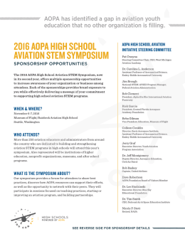 2016 aopa high school aviation stem symposium