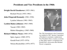 PowerPoint Presentation - Presidents and Vice Presidents in the