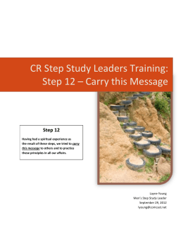 CR Step Study Leaders Training