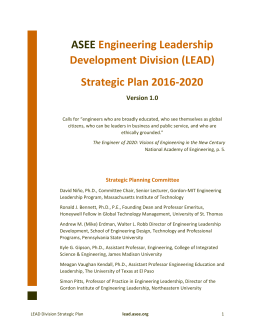 2016 Strategic Plan (SHORT)
