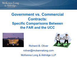 Government vs. Commercial Contracts: Specific Comparisons