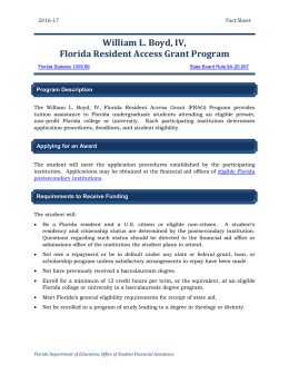 Florida Resident Access Grant (FRAG)