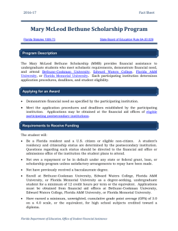Mary McLeod Bethune Scholarship