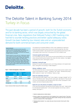 The Deloitte Talent in Banking Survey 2014 Turkey in Focus